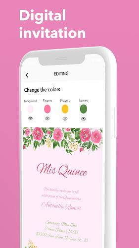 Create Quinceañera Invitation ဖန်သားပြင်ဓာတ်ပုံ 2