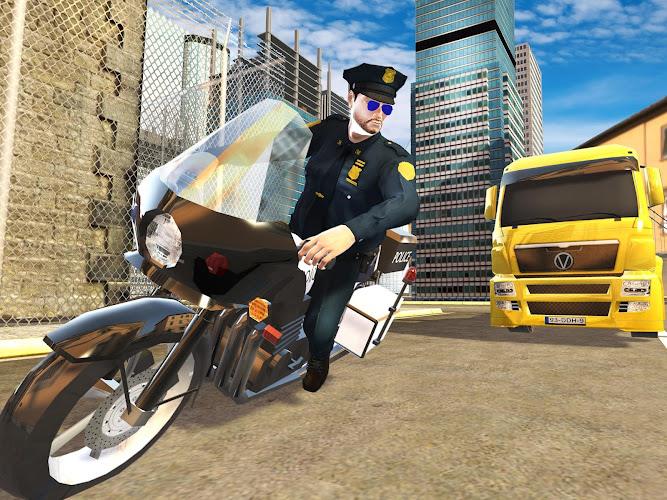 US Police Bike Chase Game Captura de tela 2