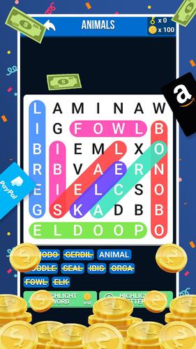 Make Money: Word Search ภาพหน้าจอ 1