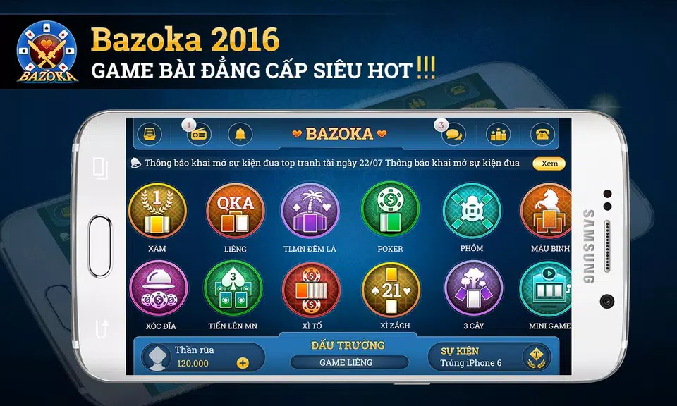 Bazoka - game bai online 2016 Ekran Görüntüsü 0