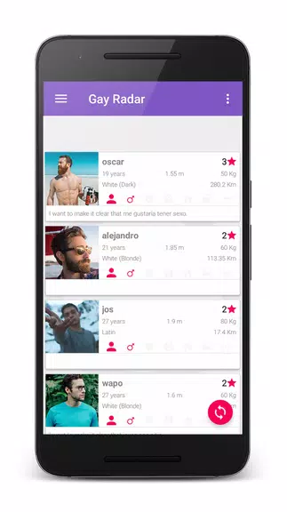 Gay Radar - dating, meeting chat hookup with men. স্ক্রিনশট 1