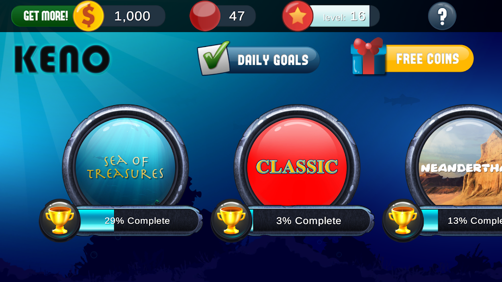 Keno Free Keno Game ภาพหน้าจอ 1