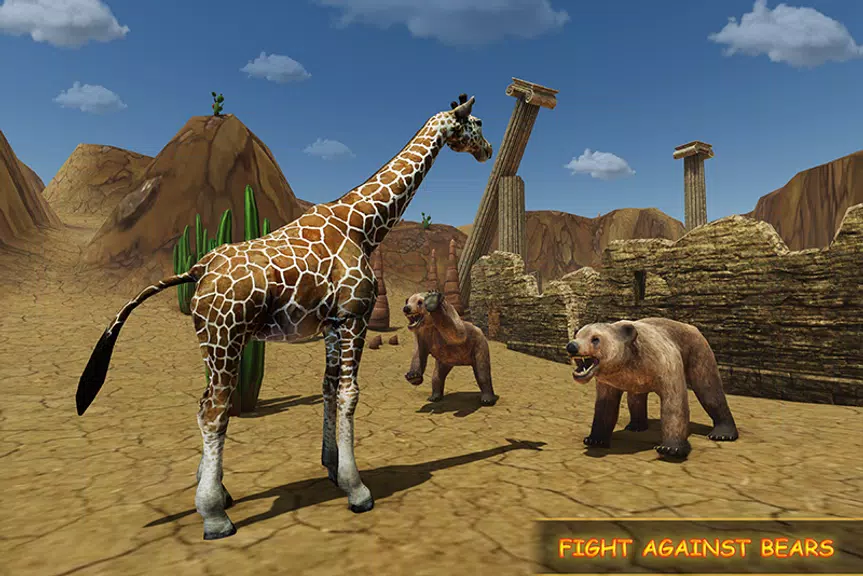 Giraffe Family Life Jungle Sim Скриншот 2