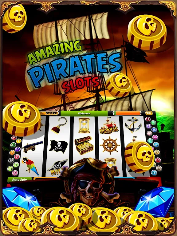 Pirate Treasure Mega Slots স্ক্রিনশট 0