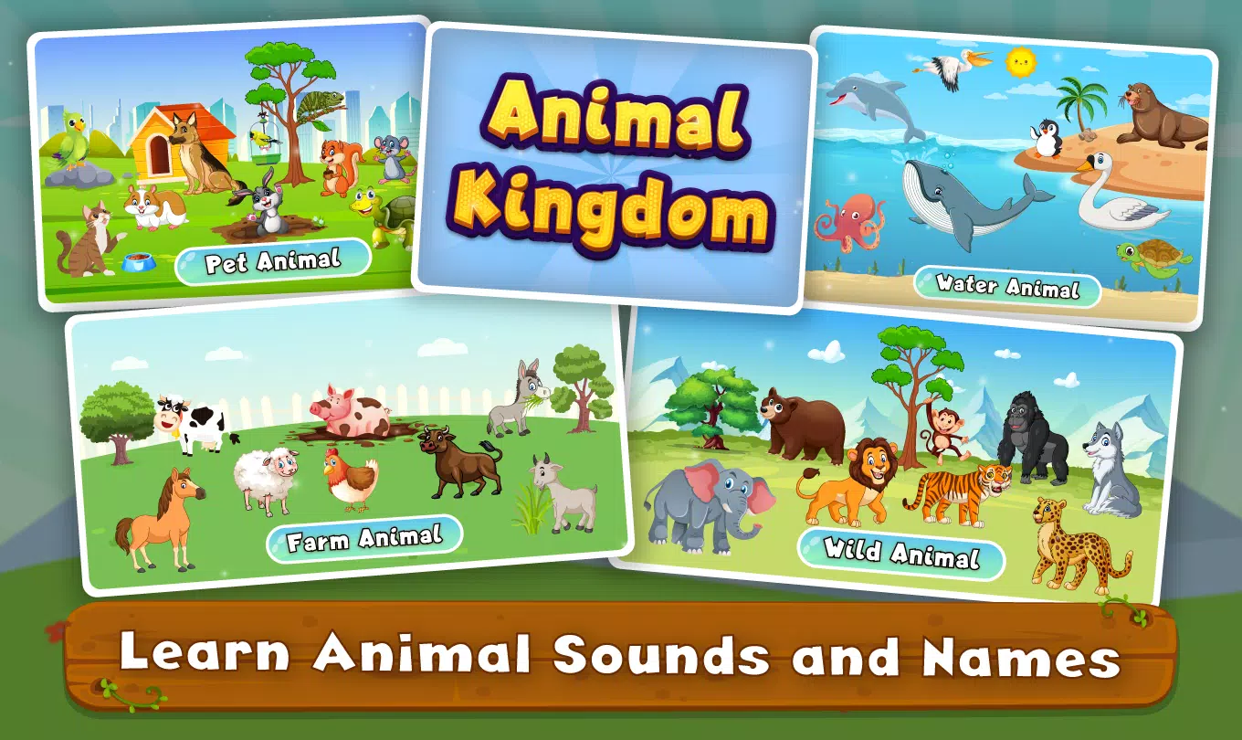 Kids Animal Sounds & Games ဖန်သားပြင်ဓာတ်ပုံ 2