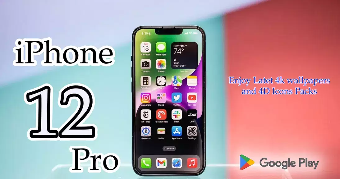 iPhone 12 Pro Launcher Themes स्क्रीनशॉट 2