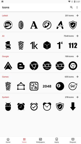 Zwart - Black Icon Pack स्क्रीनशॉट 0