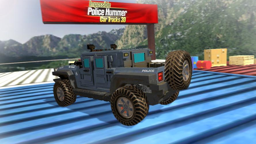 Impossible Ramp Hummer Car 3D 스크린샷 2