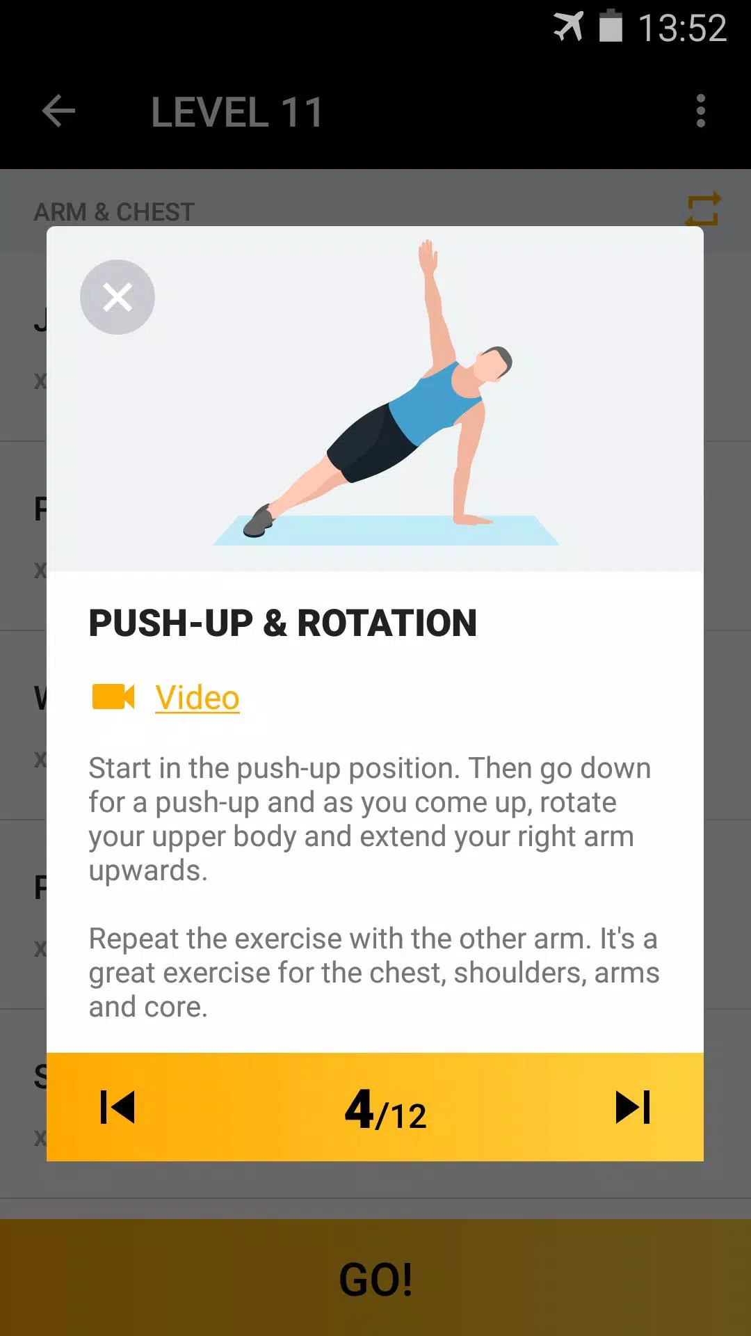 Home Workout for Men Ảnh chụp màn hình 3