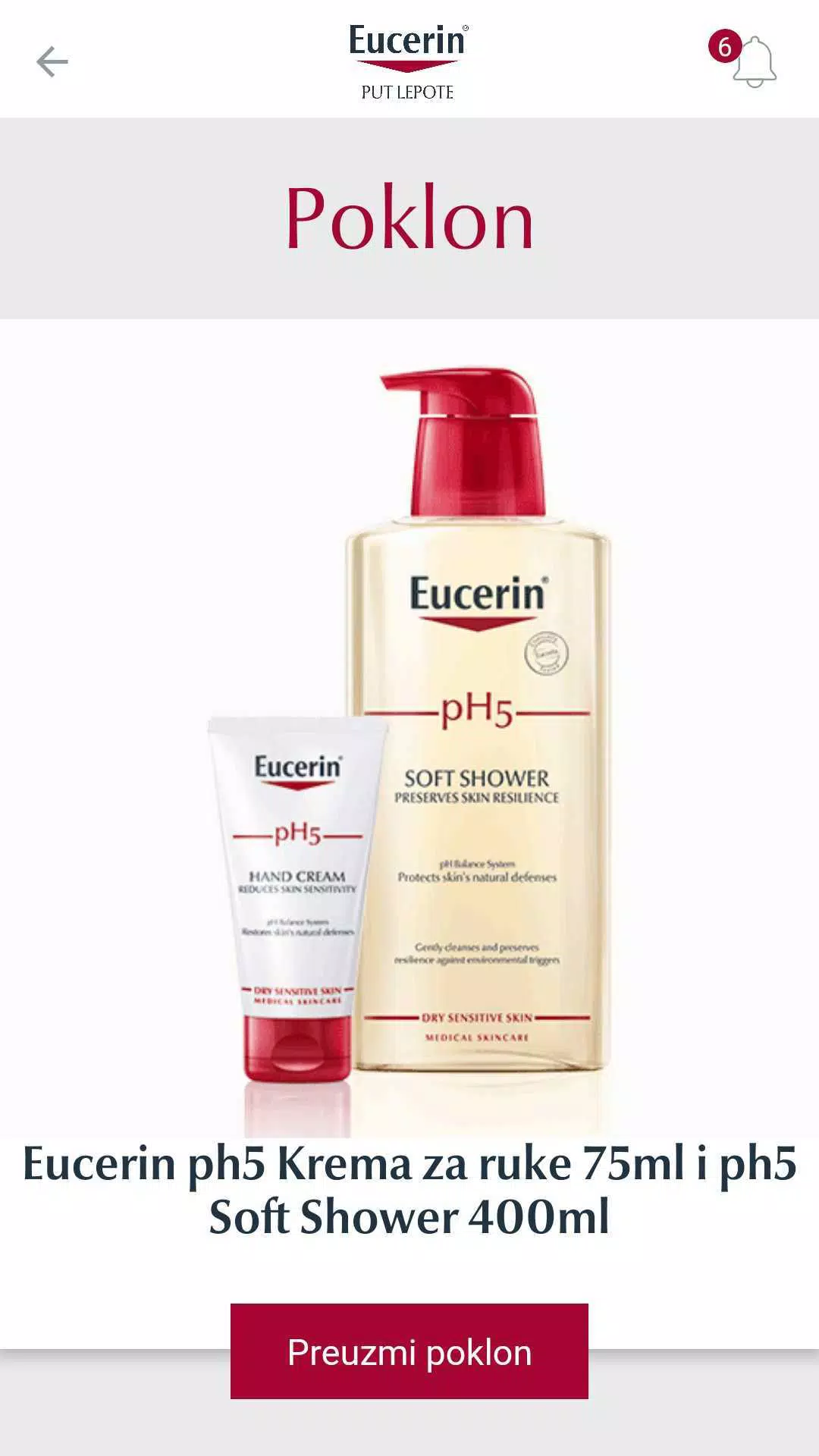 Eucerin® put lepote Tangkapan skrin 1