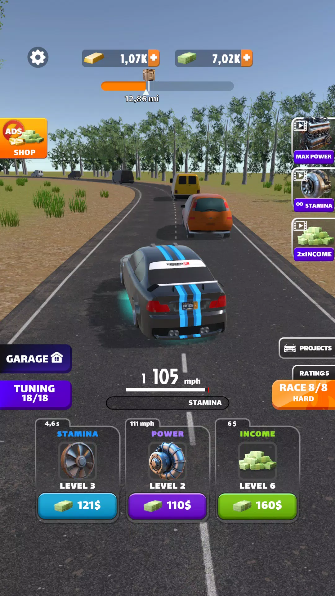 Racing Highway: Car Idle Schermafbeelding 2