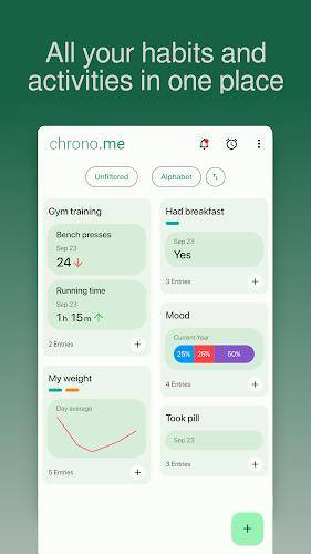 chrono.me - Lifestyle tracker Captura de tela 0