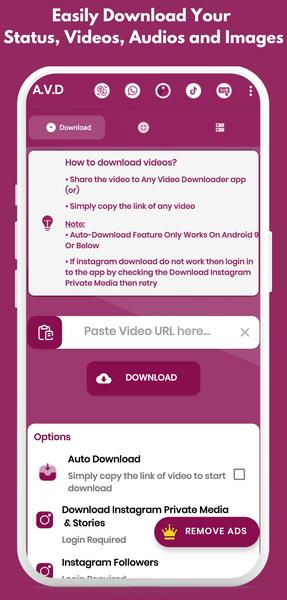 Any Video Downloader স্ক্রিনশট 0