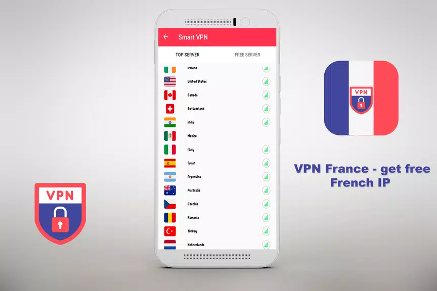 VPN Free - get free French IP Security  ⭐️⭐️⭐️⭐️⭐️ Ảnh chụp màn hình 1