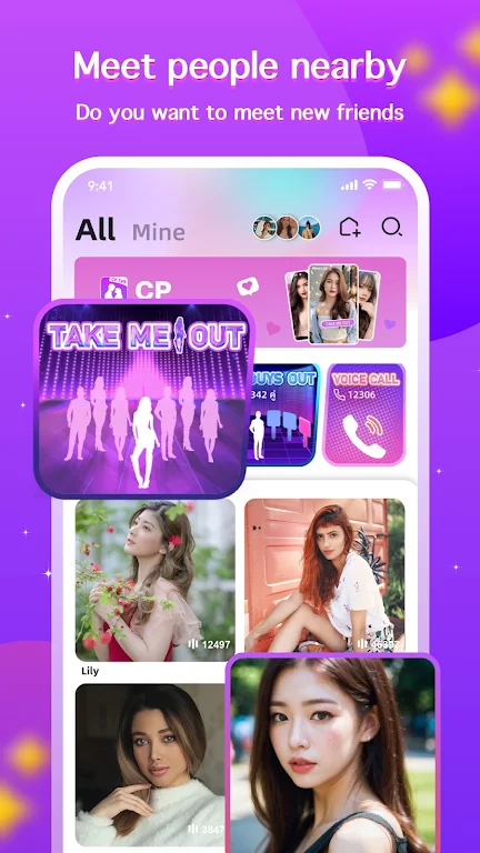 Schermata CP Talk-Chat,Dating,Match,Meet 1