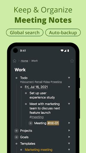 Schermata Workflowy |Note, List, Outline 0