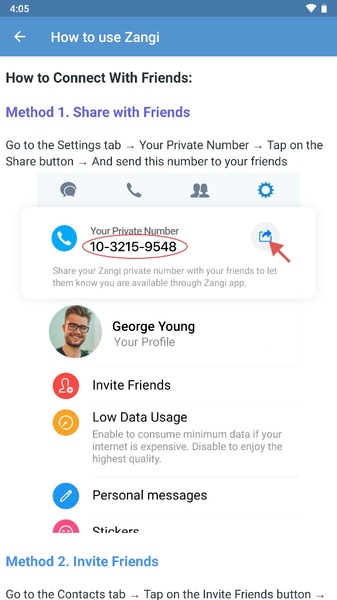 Zangi Private Messenger Capture d'écran 1