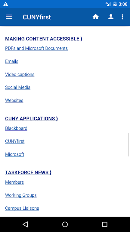 CUNYfirst Tangkapan skrin 2