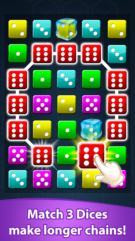 Dice Match Line Puzzle Games Zrzut ekranu 0