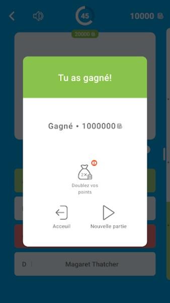 Millions Quiz - Français Captura de pantalla 1