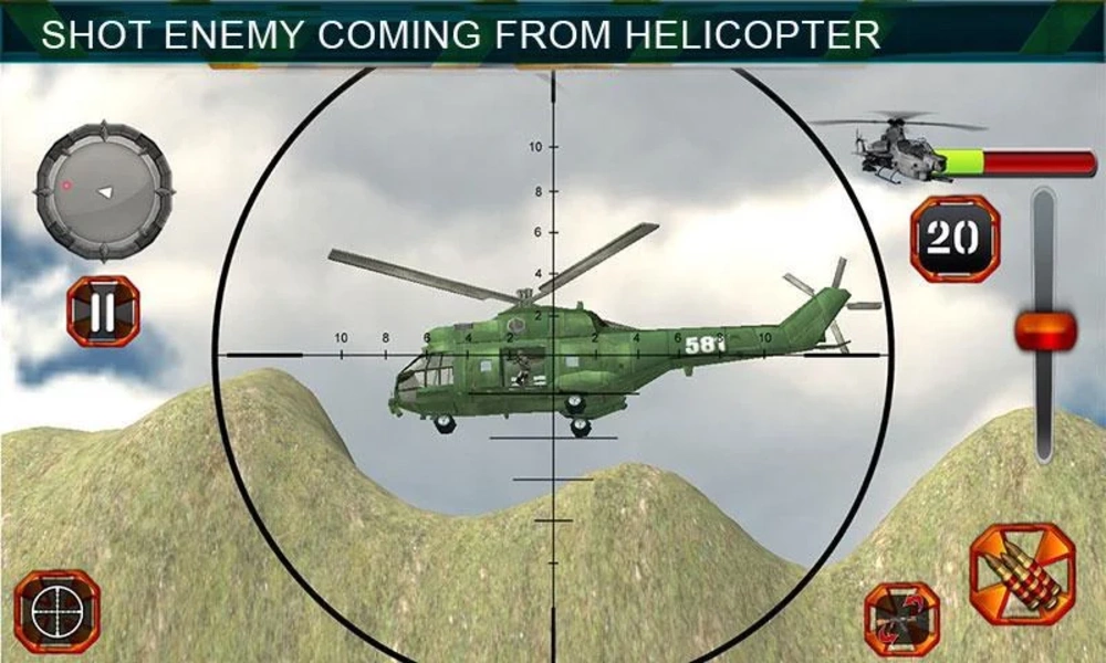 Sniper Shooting Heli Action 스크린샷 2