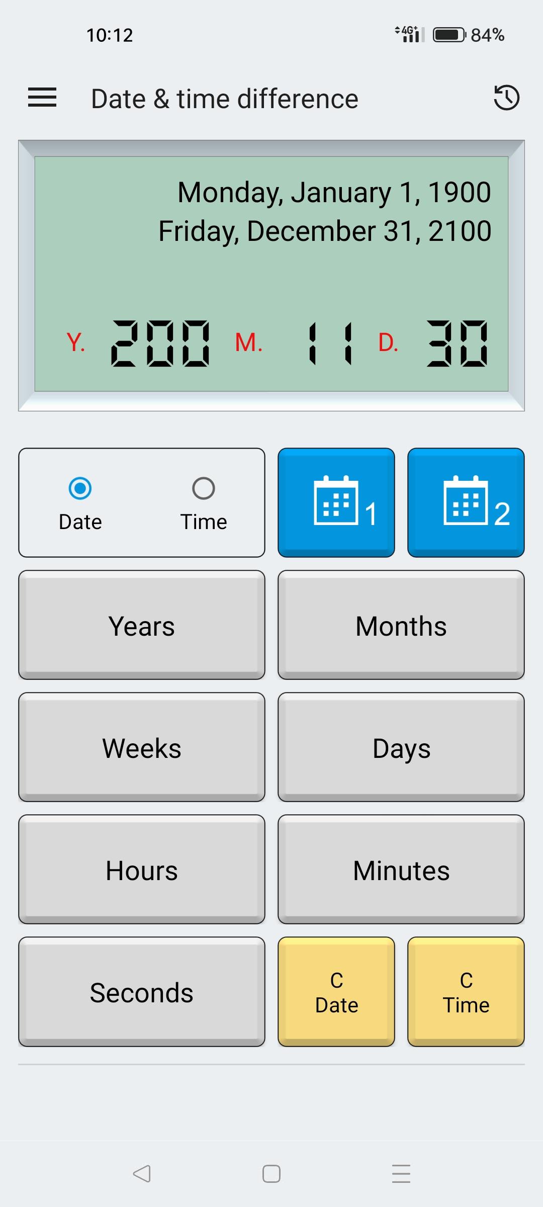 Date & time calculator Screenshot 3