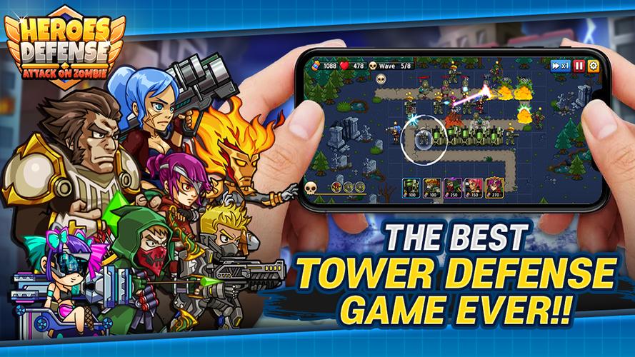 Heroes Defense: Attack Zombie スクリーンショット 0