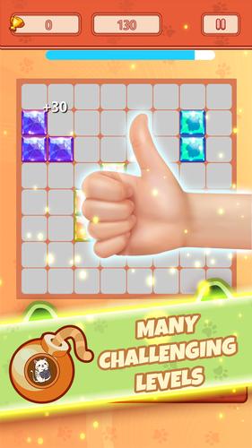 Block Puzzle Jewel Crystal Cat スクリーンショット 0