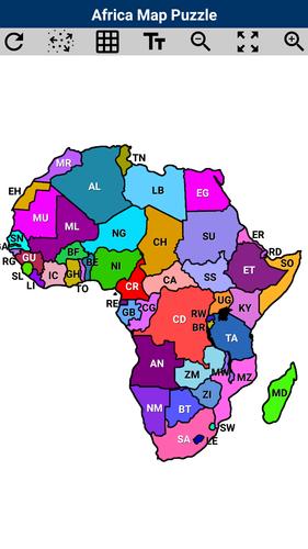 Africa Map Puzzle Zrzut ekranu 0
