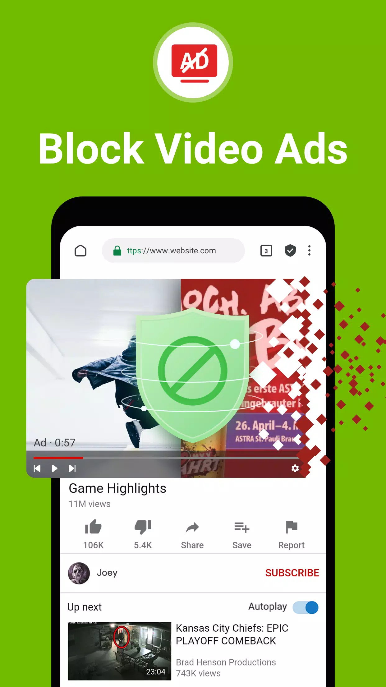 FAB Adblocker Browser:Adblock ဖန်သားပြင်ဓာတ်ပုံ 0