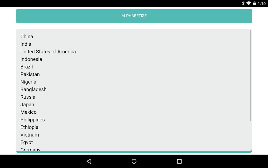 Alphabetizer Schermafbeelding 0