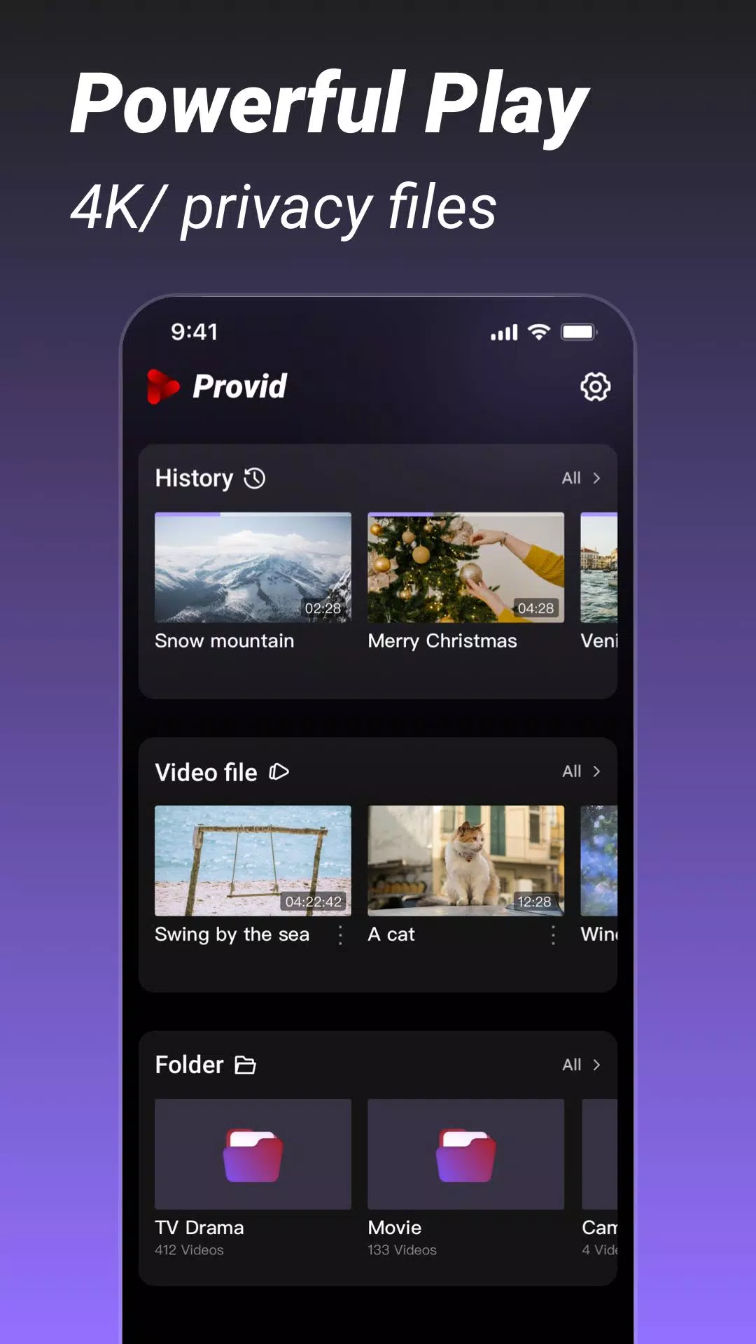 Provid - Video Player স্ক্রিনশট 1