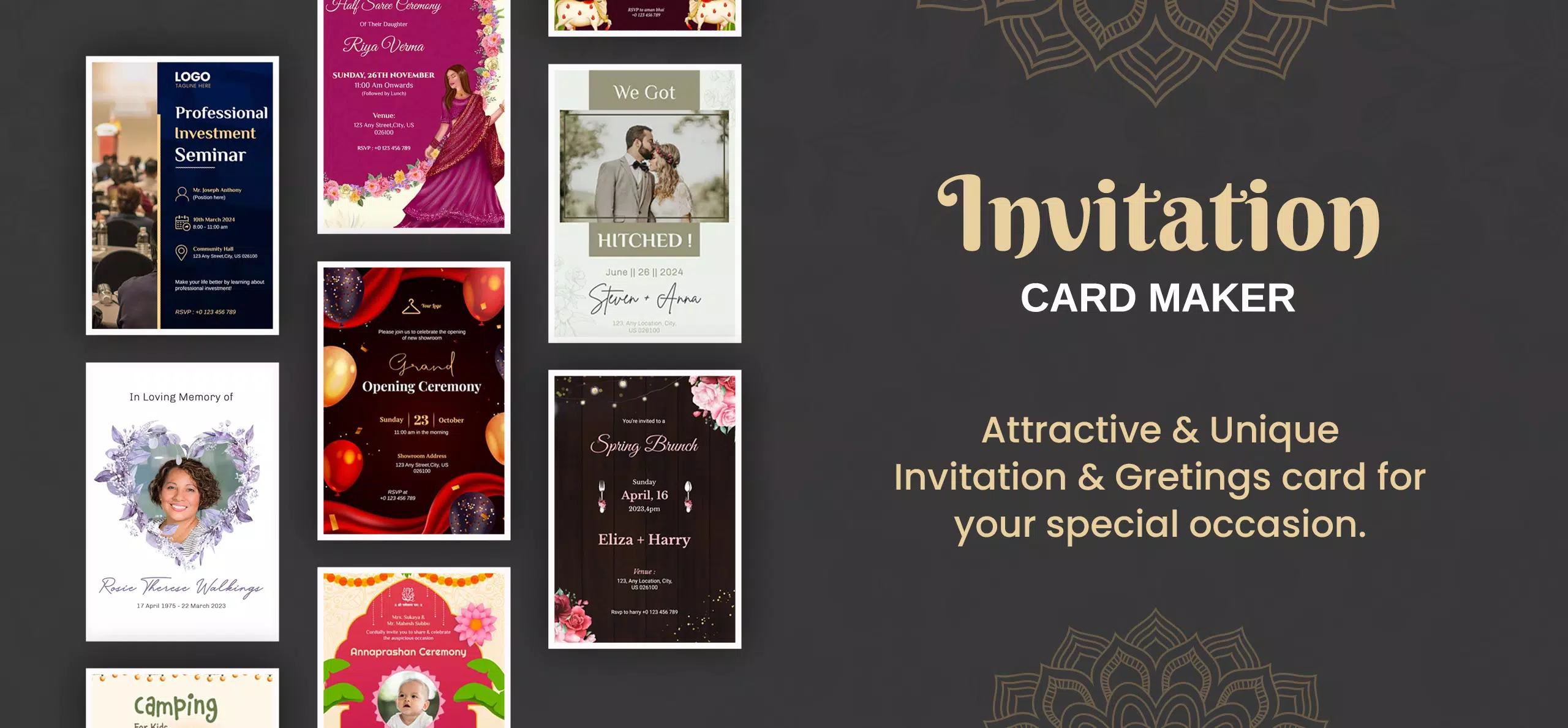 Invitation Card Maker & Design স্ক্রিনশট 0