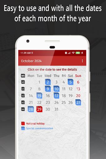 turkey calendar 2024 Ảnh chụp màn hình 1