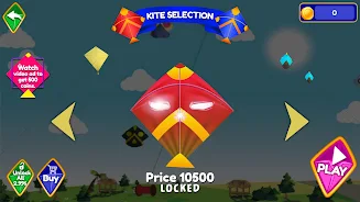 Pipa Layang Kite Flying Game スクリーンショット 1