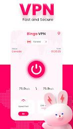 Bingo Vpn - Faster & Stronger Captura de pantalla 1