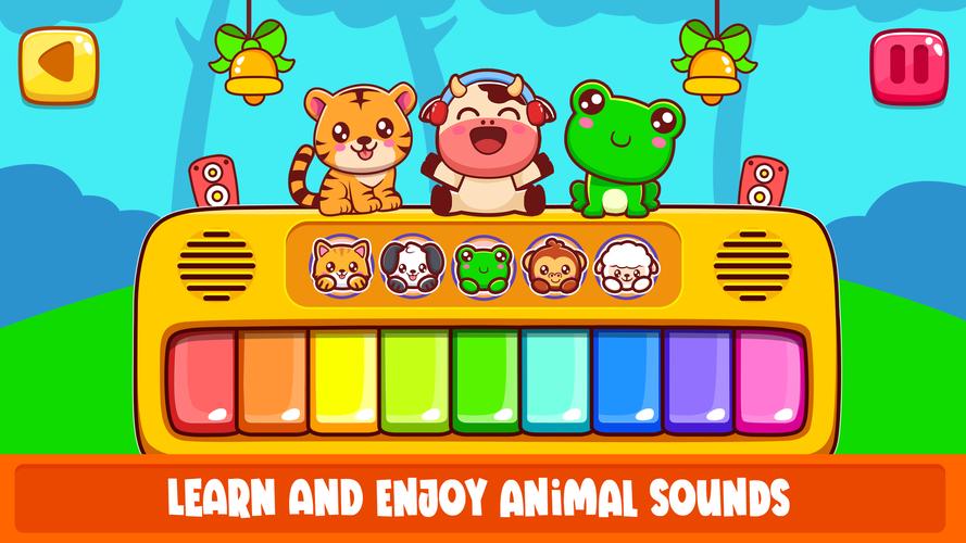 Piano Kids Toddler Music Games Скриншот 1