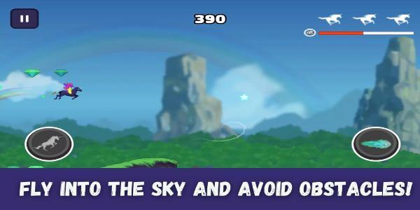 Unicorn Dash : Horse Attack Captura de pantalla 2