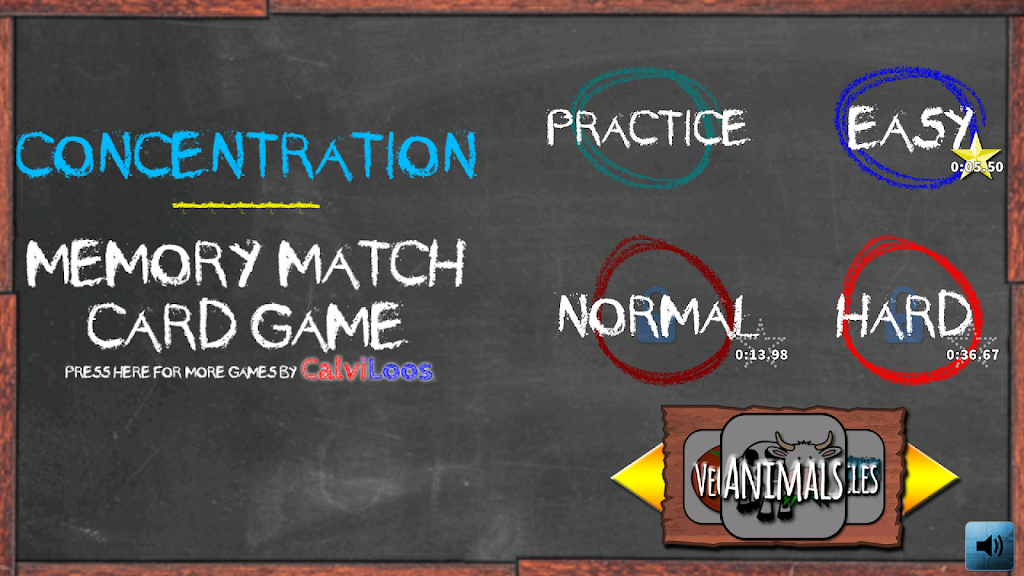 Concentration Memory Match Brain Game ภาพหน้าจอ 0