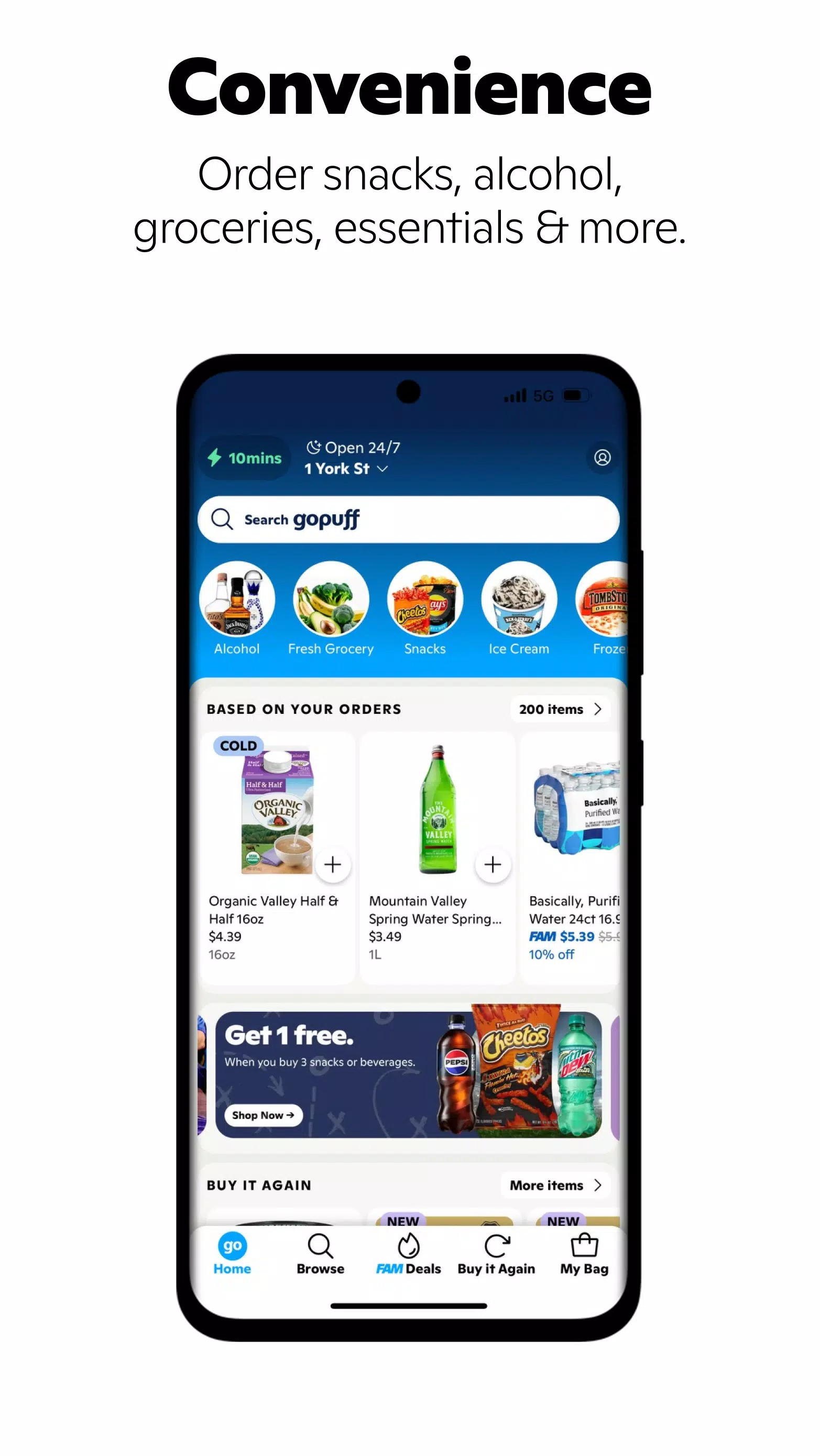 Gopuff—Alcohol & Food Delivery Schermafbeelding 1