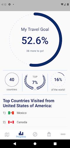 Schermata Visited: Map Your Travels 2