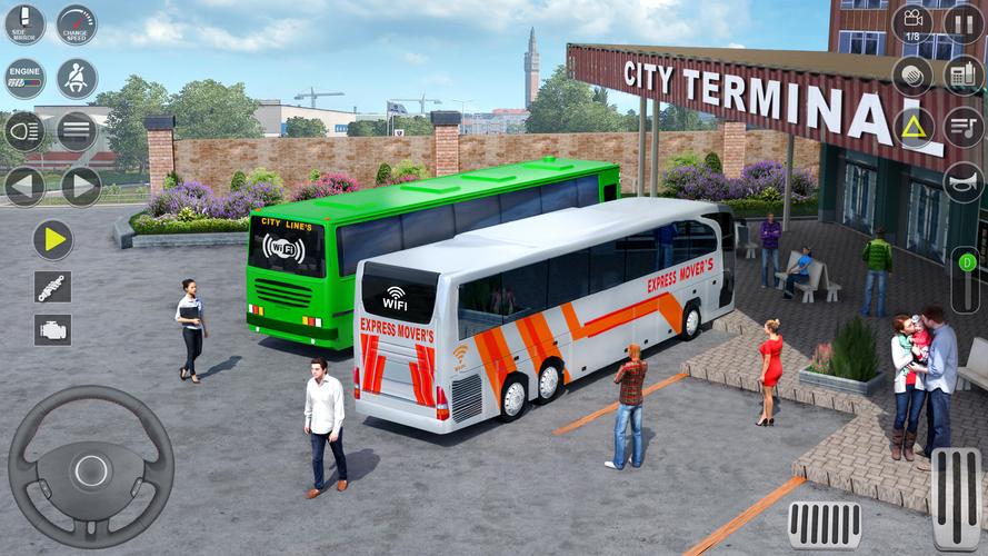 Modern Bus Transport Game 3D Captura de tela 3