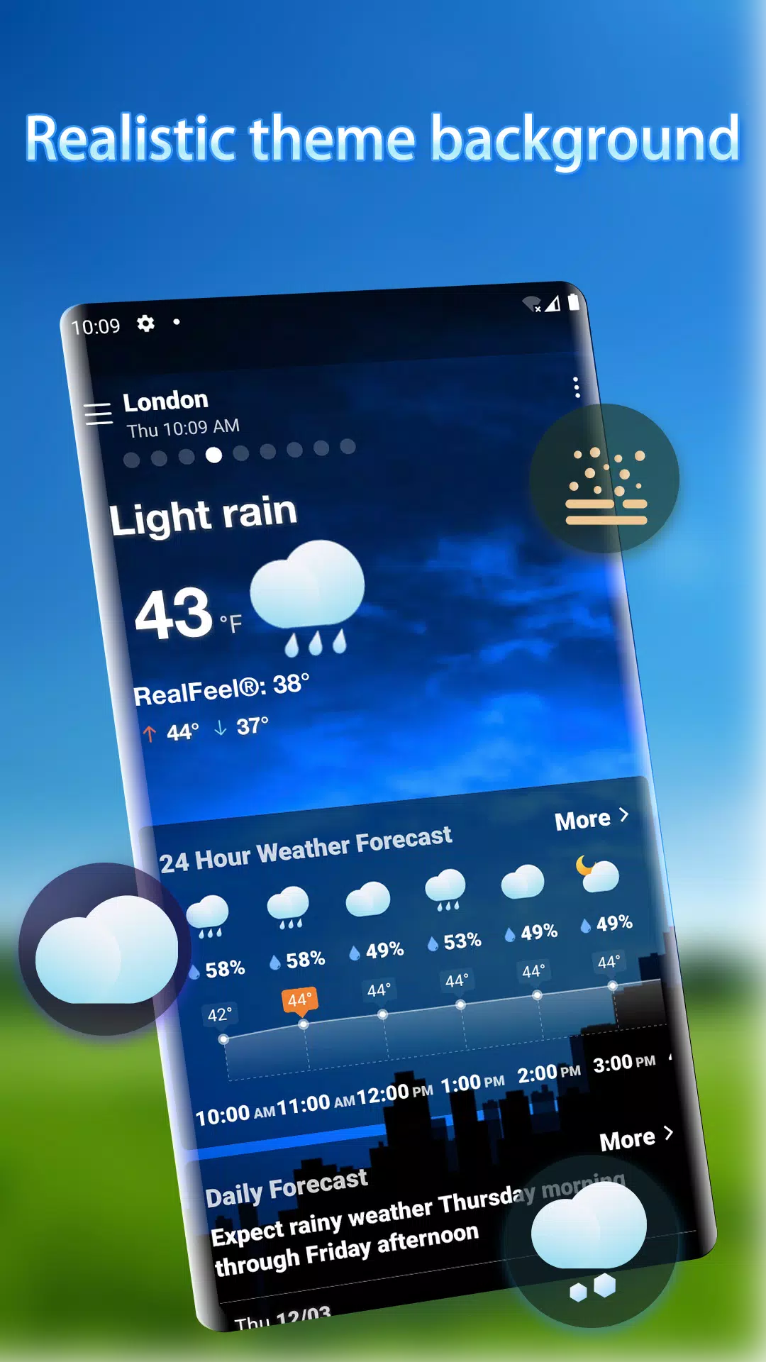 Local Weather Alerts - Widget स्क्रीनशॉट 1