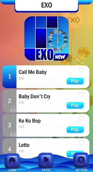 EXO Chibi Piano Tiles Captura de pantalla 0