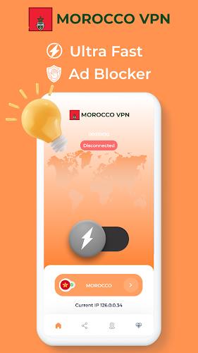 Morocco VPN - Private Proxy Capture d'écran 1