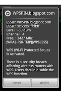 WPSPIN. WPS Wireless Scanner. Capture d'écran 0