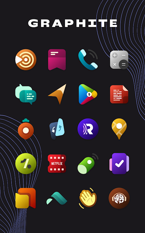 Graphite Icon Pack Mod ဖန်သားပြင်ဓာတ်ပုံ 3