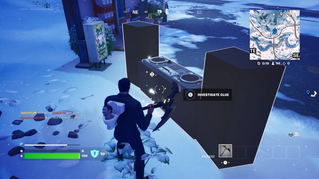 The turntable, the final clue in the Fortnite Winterfest 2024 trail