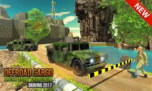 Offroad US Army Truck Driving 스크린샷 1