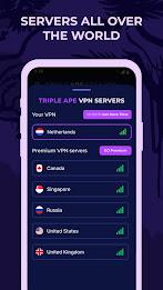 Triple Ape VPN - Safe & Secure Ảnh chụp màn hình 1